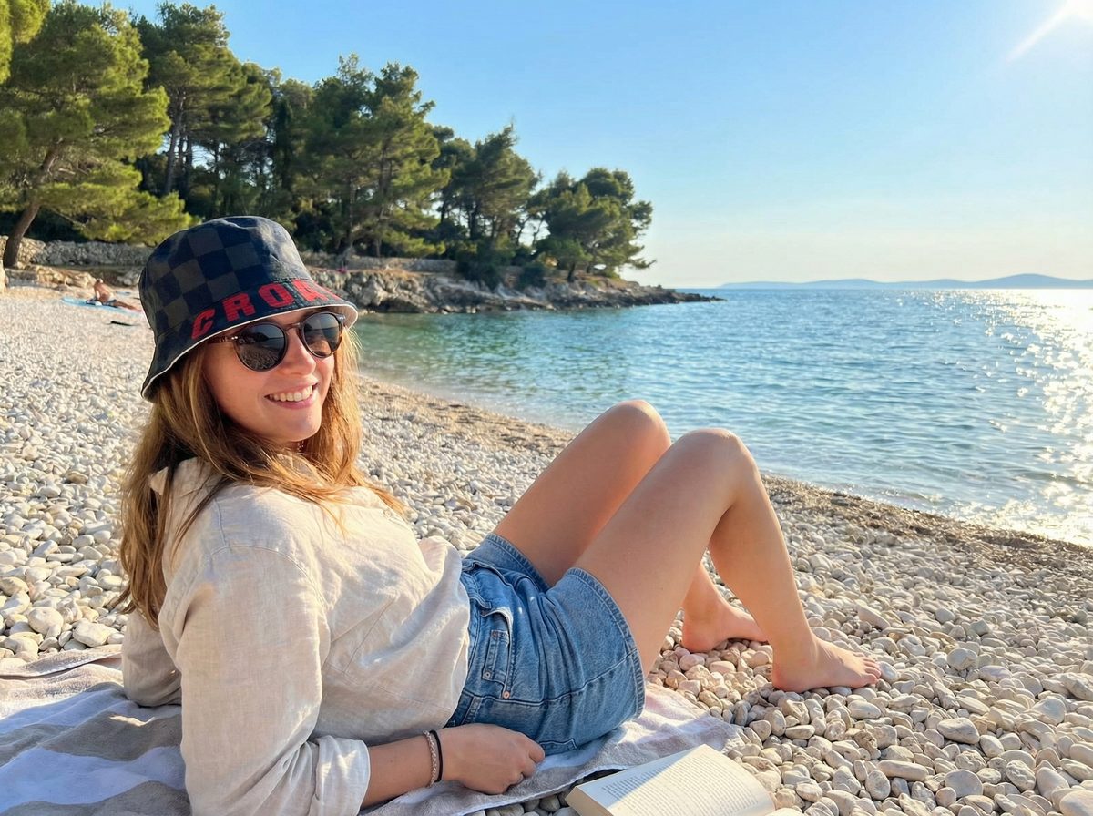 Kapa Croatia – Bucket hat karirani (Tamno sivi)