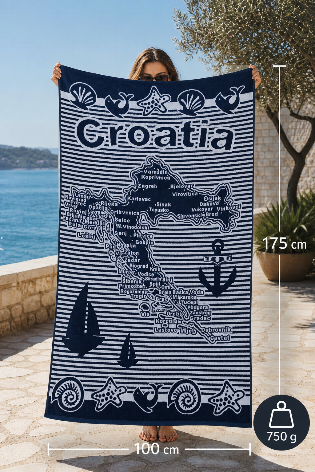 HR Ručnik Model 15 – Croatia Jadran