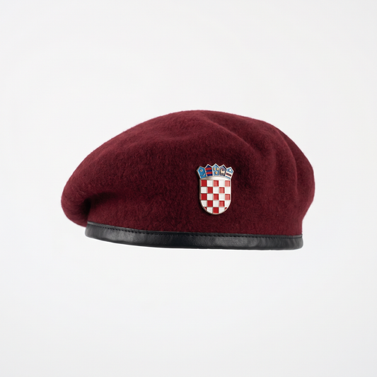 Hrvatska Baret s Grbom - Bordo