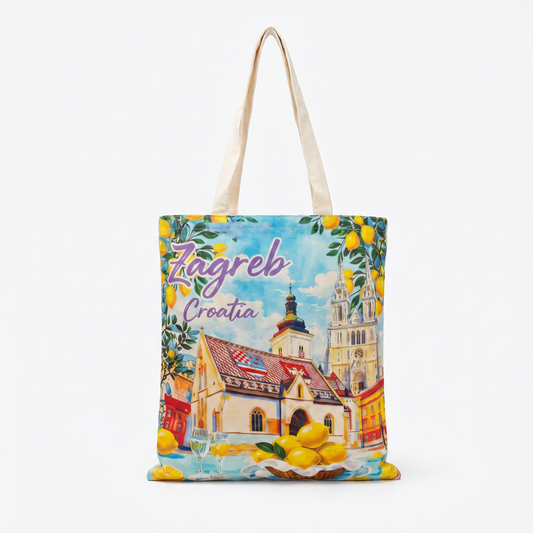Croatia Cities Tote Bag - Zagreb