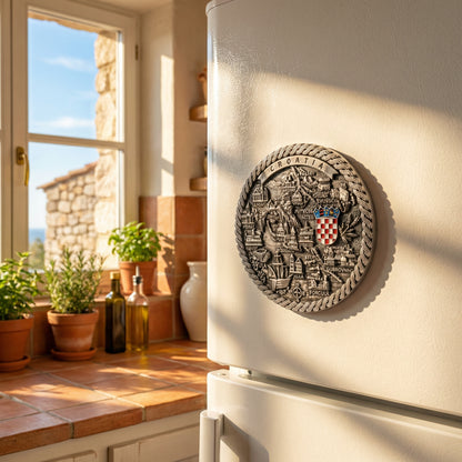 Croatia Metalni Reljefni Magnet – lifestyle