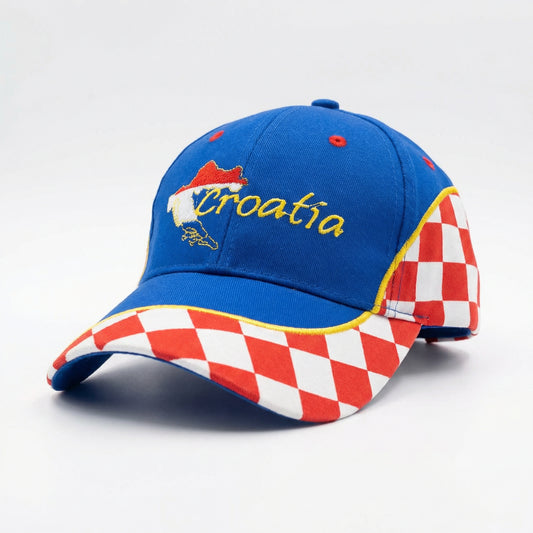 Croatia Šilterica – Plava s Kartom i Zlatnim Natpisom
