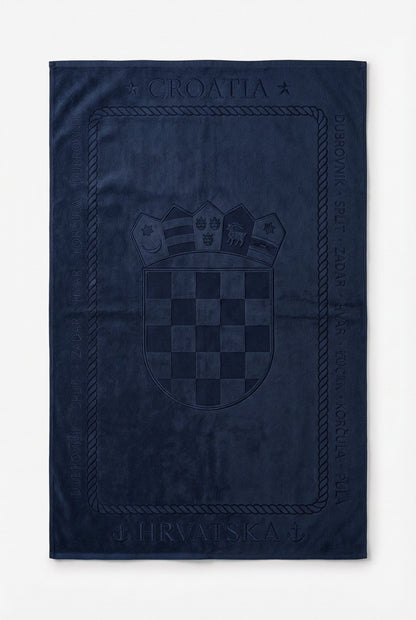Croatia ručnik s grbom - Tamno plava boja