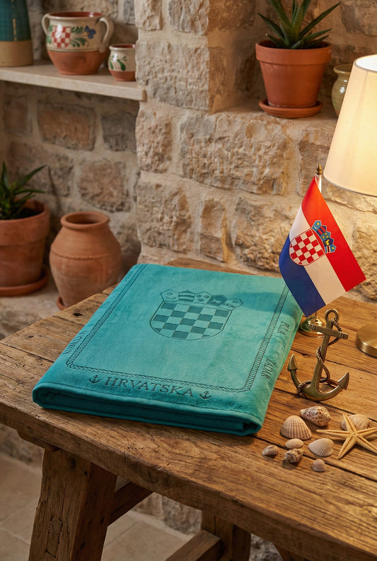 Croatia ručnik s grbom Tirkizna - suvenir