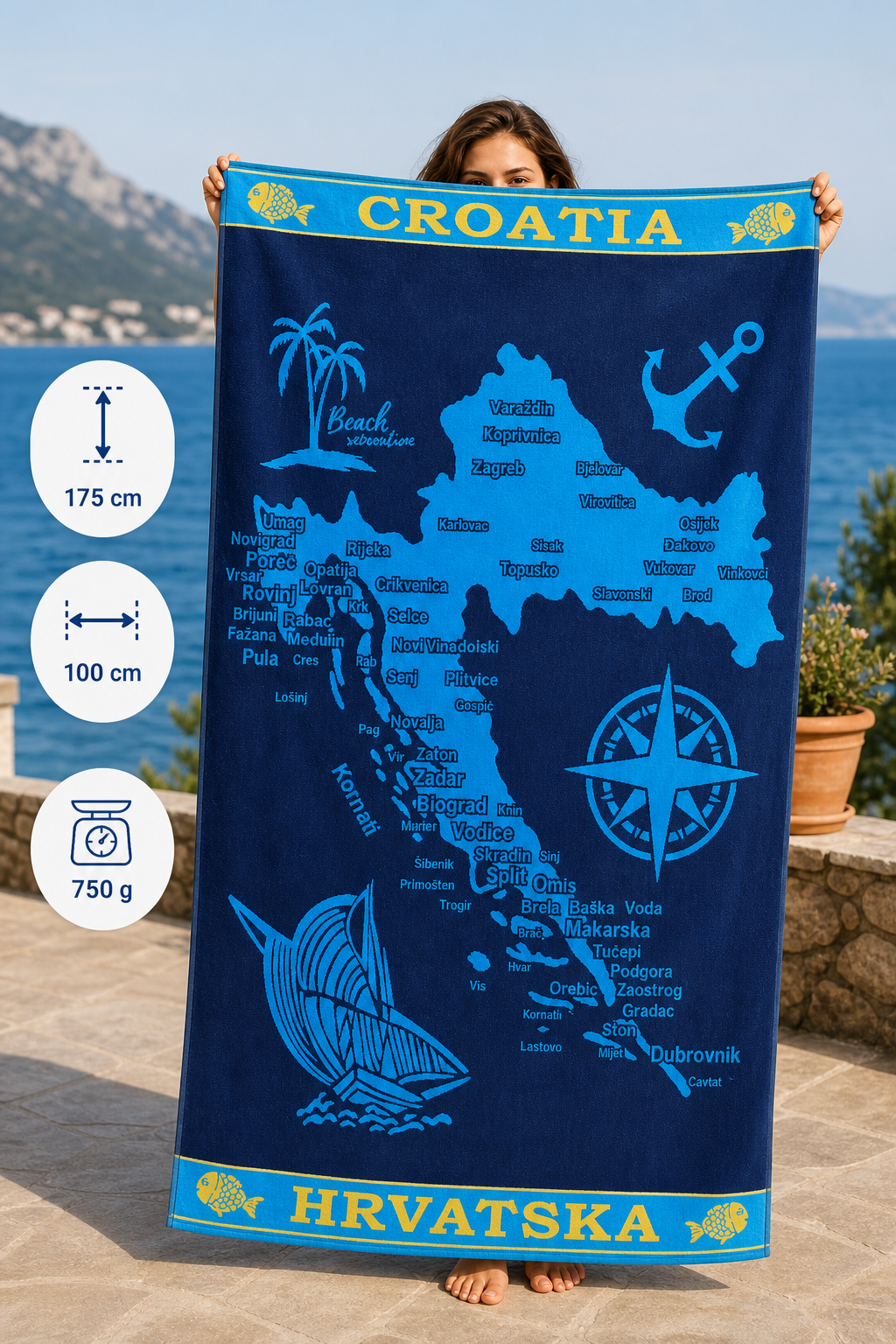 HR Ručnik Model 13 – Croatia Jadran