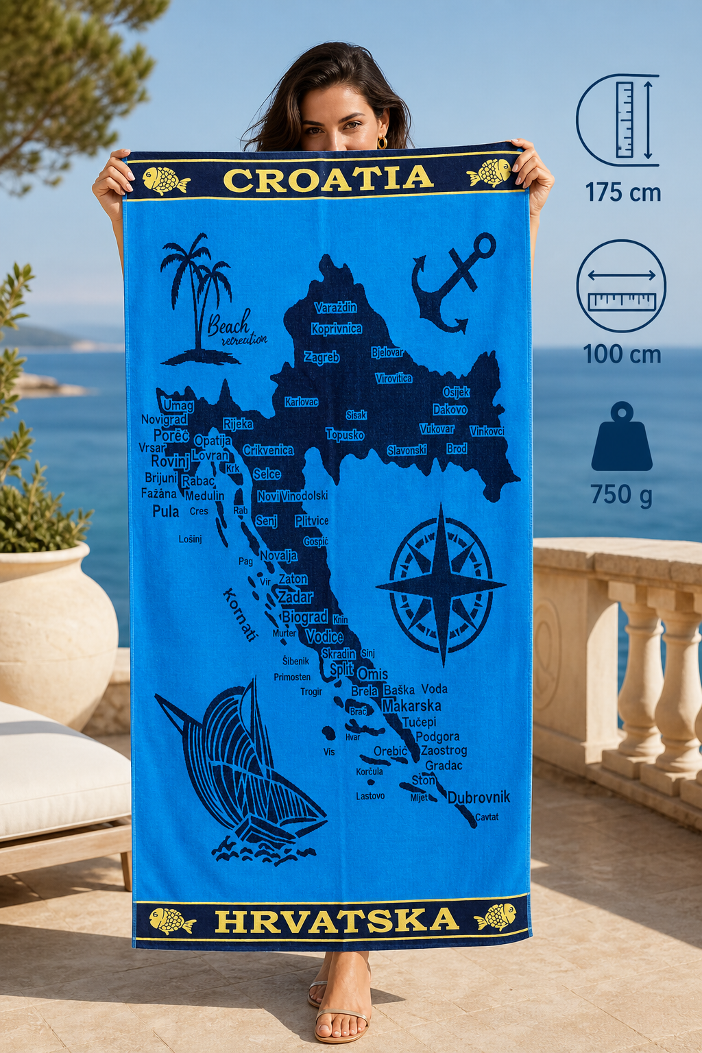HR Ručnik Model 14 – Croatia Jadran
