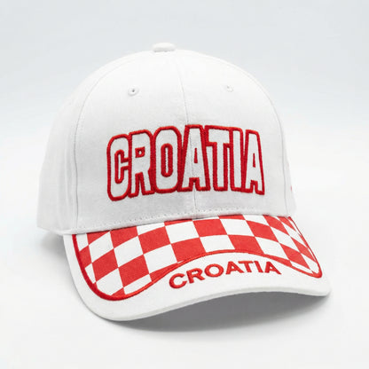 Croatia Šilterica – Bijela s Crvenim Natpisom i Šahovnicom na Šiltu