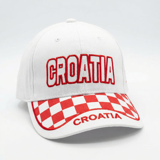 Croatia Šilterica – Bijela s Crvenim Natpisom i Šahovnicom na Šiltu